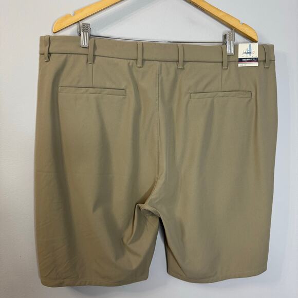 Johnnie O Cross Country Prep Performance Golf Shorts Light Khaki Men's 40 New - Picture 6 of 12